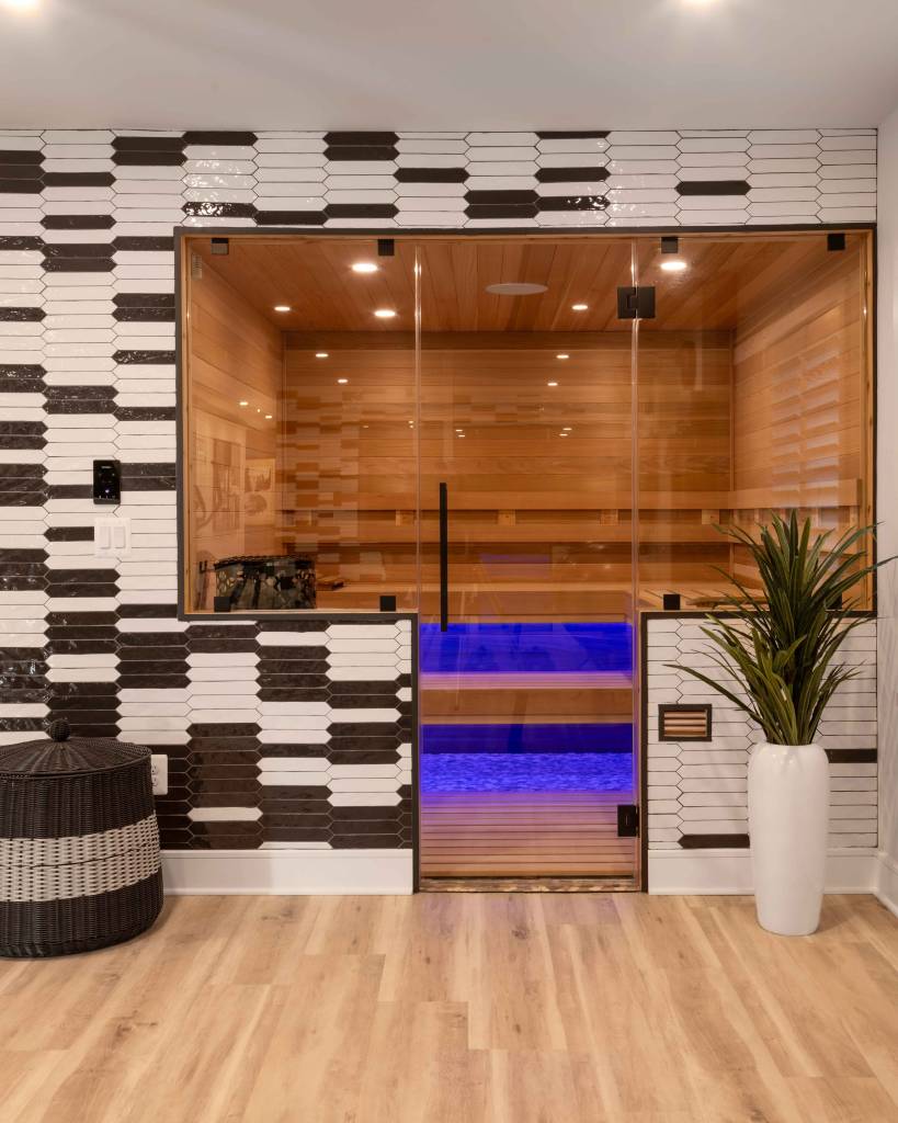 Statement Sauna Tile Wall